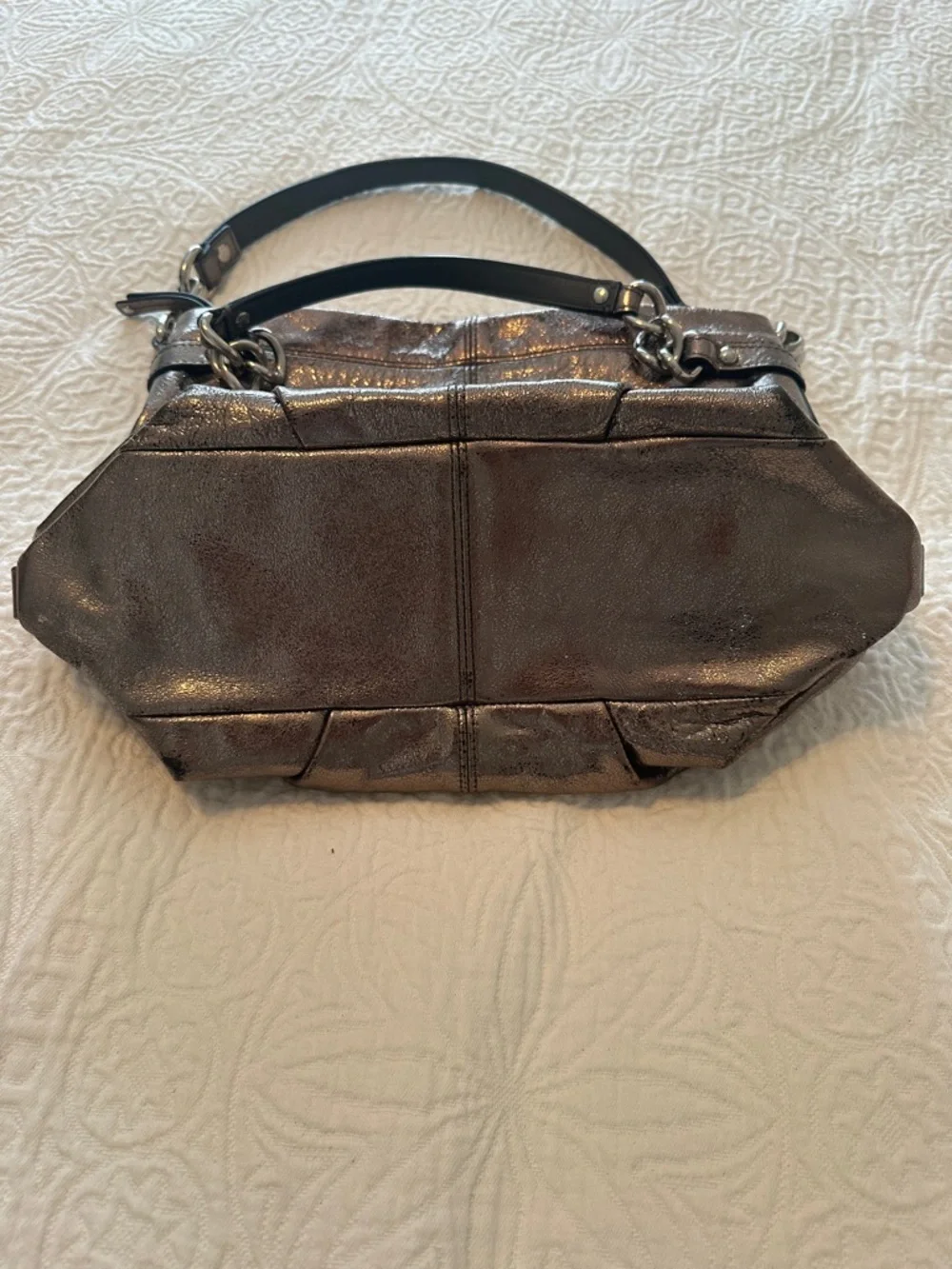 Coach Brooke HOBO Bag Y2K Metallic 100% full grain cowhide leather - Picture 4 of 14